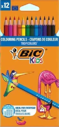 BIC Kids Tropicolor Creioane colorate 12 culori/set