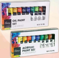 Artist Set de vopsele acrilice/ulei 10x12 ml