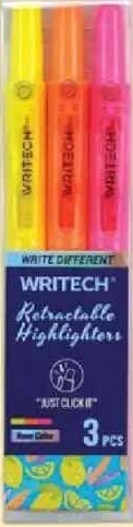Writch Textmarker cu vârf retractabil 3 buc./set