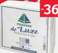 PIRAMIDA de Luxe Șervețele de masă 2 straturi, 100 buc.