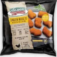 Valdor Nuggets de pui în înveliș fără gluten 500g