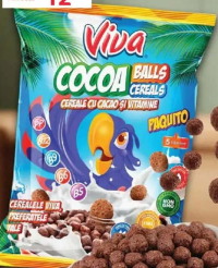 Viva Cocoa Balls cereale cu cacao și vitamine 500g