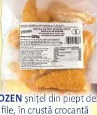 FROZEN șnițel din piept de pui în crustă crocantă 500g