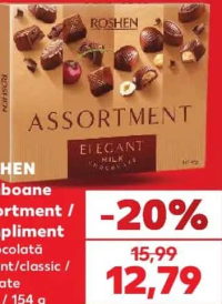 Roshen Bomboane Assortment cu ciocolată 145g/154g