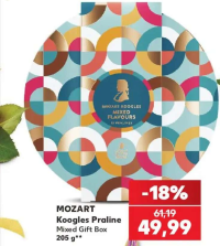 Mozart Koogles Praline Mixed Flavours Gift Box 205g
