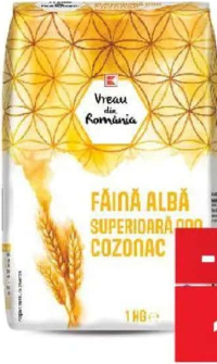 Vreau din România Făină albă superioară pentru cozonac tip 000 1kg