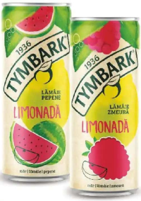 Tymbark Limonadă lămâie și pepene/lămâie și zmeură 0.33 l doză