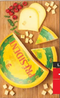 President Madrigal Brânză maturată cu pastă semitare 50% grăsime 100g