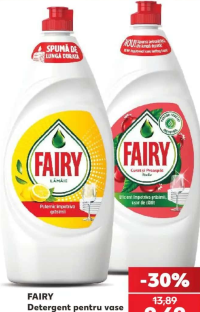 Fairy Detergent pentru vase lămâie / rodie 900 ml