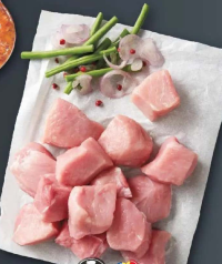Porcul Românesc Gulaș de porc bucăți suculente din pulpă de porc ideale pentru gătit sau prăjit kg