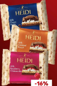 Heidi Ciocolată cu cremă diverse sortimente 55g