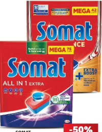 Somat Tablete pentru mașina de spălat vase All in 1 Extra 75 / 50 / 42 buc