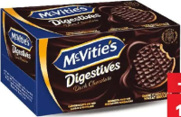 McVitie's Biscuiți digestivi acoperiți cu ciocolată neagră/lapte 200g