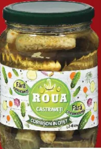 ROUA Castraveți marinați 4-8 cm 680g