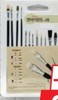 Auchan Set 15 pensule diverse dimensiuni