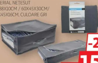 Auchan Essential Husă pentru depozitare cu fermoar 50x38x10cm 60x45x30cm 105x45x16cm