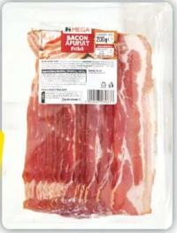 Mega Bacon afumat, feliat, 200g