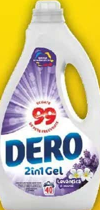 Dero detergent lichid, lavandă și iasomie, 40 sp., 2L