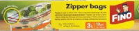 Fino Pungi alimentare zipper 3L, 12 buc.