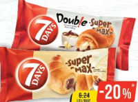 7Days Super Max Croissant cu cremă de cacao/Double și cremă de cacao și vanilie 110g