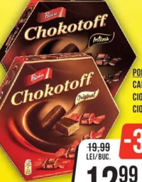 Poiana Chokotoff caramele învelite în ciocolată amăruie/ciocolată, 221g