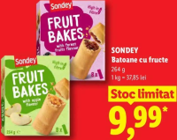 SONDEY Batoane cu fructe 264 g