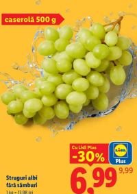 Struguri albi fără sâmburi 500g