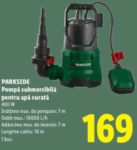 PARKSIDE Pompă submersibilă pentru apă curată 400 W