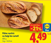 Lidl Pâine rustică cu fulgi de cartofi 400 g