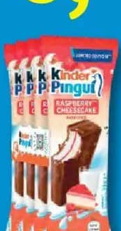 KINDER PINGUI Felie de lapte Raspberry Cheesecake 4 x 30 g