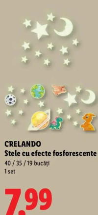 CRELANDO Stele cu efecte fosforescente 40 / 35 / 19 bucăți 1 set