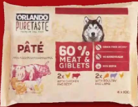 Orlando Pure Taste Pate pentru câini 4 x 100 g