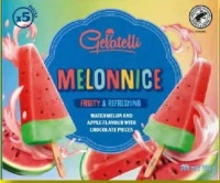 Gelatelli Melonnice Înghețată cu pepene și mere 5 x 73 ml