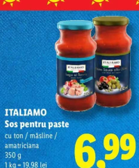 Italiamo Sos pentru paste cu ton / măsline / amatriciana 350 g