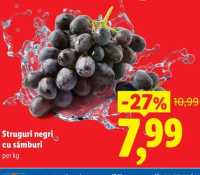 Lidl Struguri negri cu sâmburi per kg