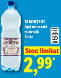 Biborțeni Apă minerală naturală Forte 1 L