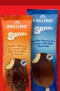 BALLINO Înghețată pe băț vanilie / ciocolată 120 ml