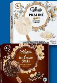 Gelatelli Înghețată rotundă pe băț 4 x 70 ml