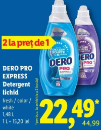 DERO PRO EXPRESS Detergent lichid fresh / color / white 1.48 L