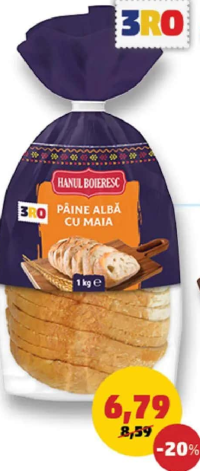 HANUL BOIERESC PÂINE ALBĂ CU MAIA 1 kg