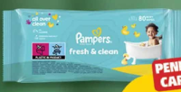 PAMPERS ŞERVEȚELE UMEDE fresh clean, 80 buc.