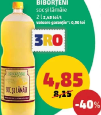 Biborțeni soc și lămâie 2 l