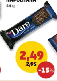 Dare Dark Baton cacao ciocolată napolitană 44 g