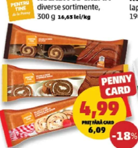 Penny Ruladă cu Cremă diverse sortimente, 300 g