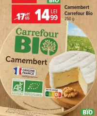 Carrefour Bio Camembert 250 g