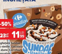 Carrefour Sensation Înghețată pe băț cu biscuiți și ciocolată 4x100ml