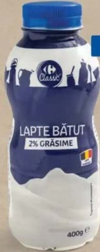 Carrefour Classic Lapte bătut 2% grăsime 400g