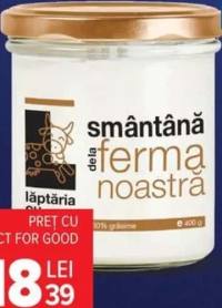 Lăptăria cu Caimac Smântână 30% grăsime 400 g