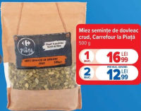 Carrefour la Piață Miez semințe de dovleac crud 500 g