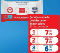 Expert Wipes Șervețele umede dezinfectante 60buc.